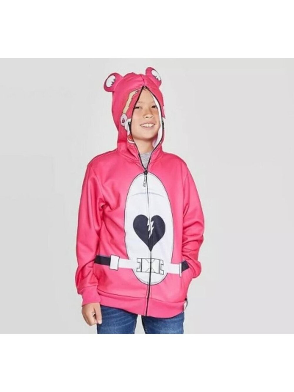 Fortnite Cuddle Team Leader Pink Hoodie Jacket With 3D Ear Details LG Youth